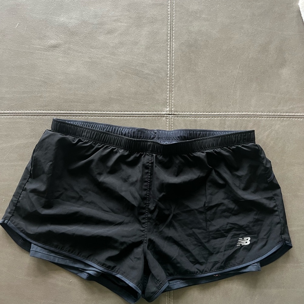 New Balance Black Athletic Shorts with Subtle Logo